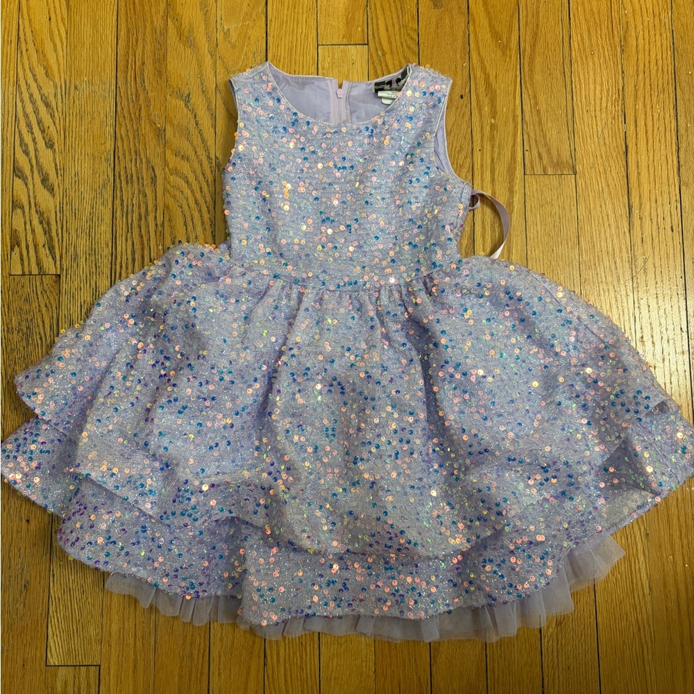 Rare Editions Lavender Sequin Dress